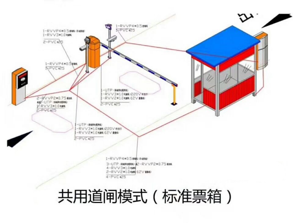 靖西市单通道模式停车系统